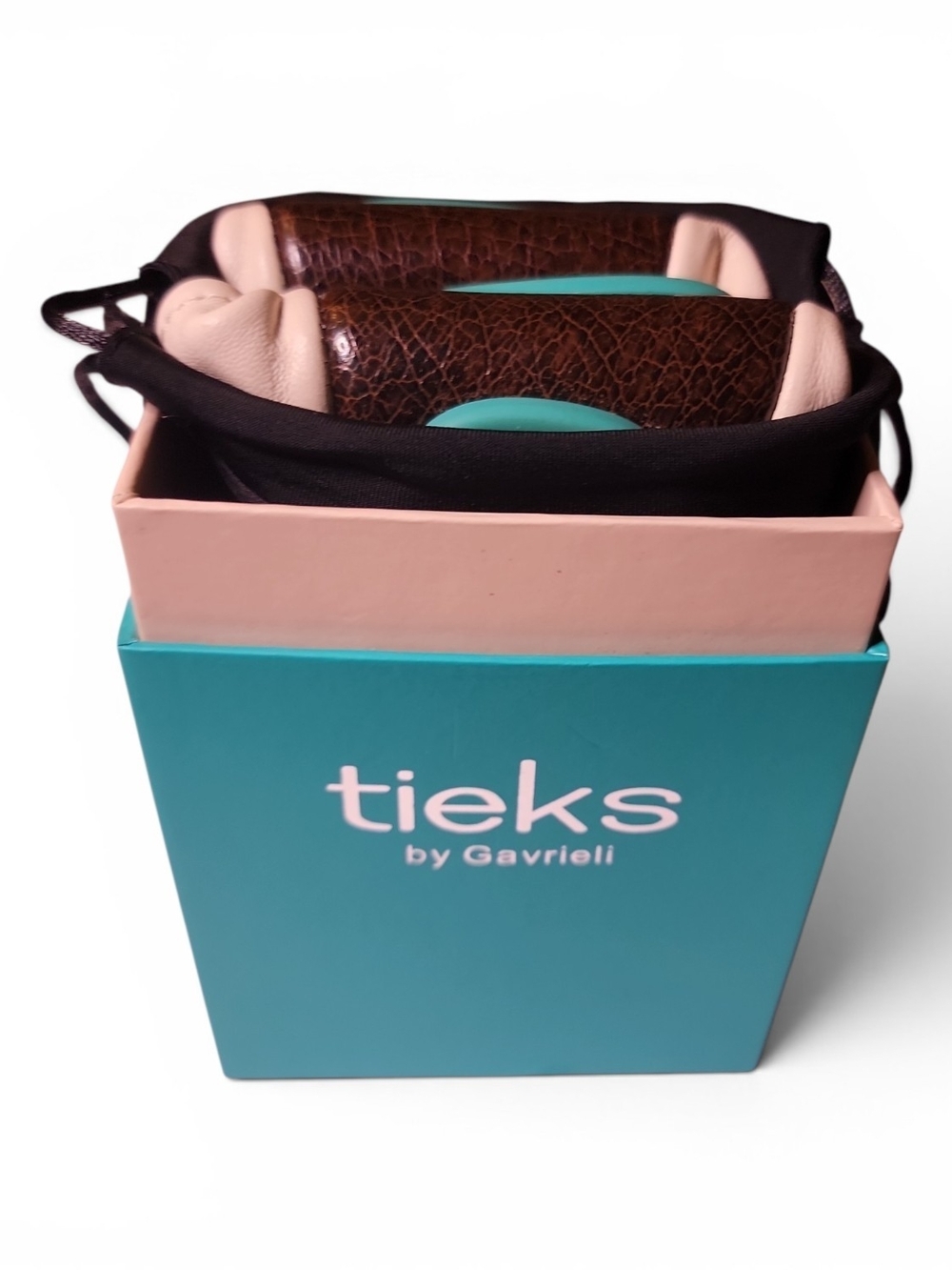 Tieks Cream/off White Leather Foldable Ballet Flat Bag & Box